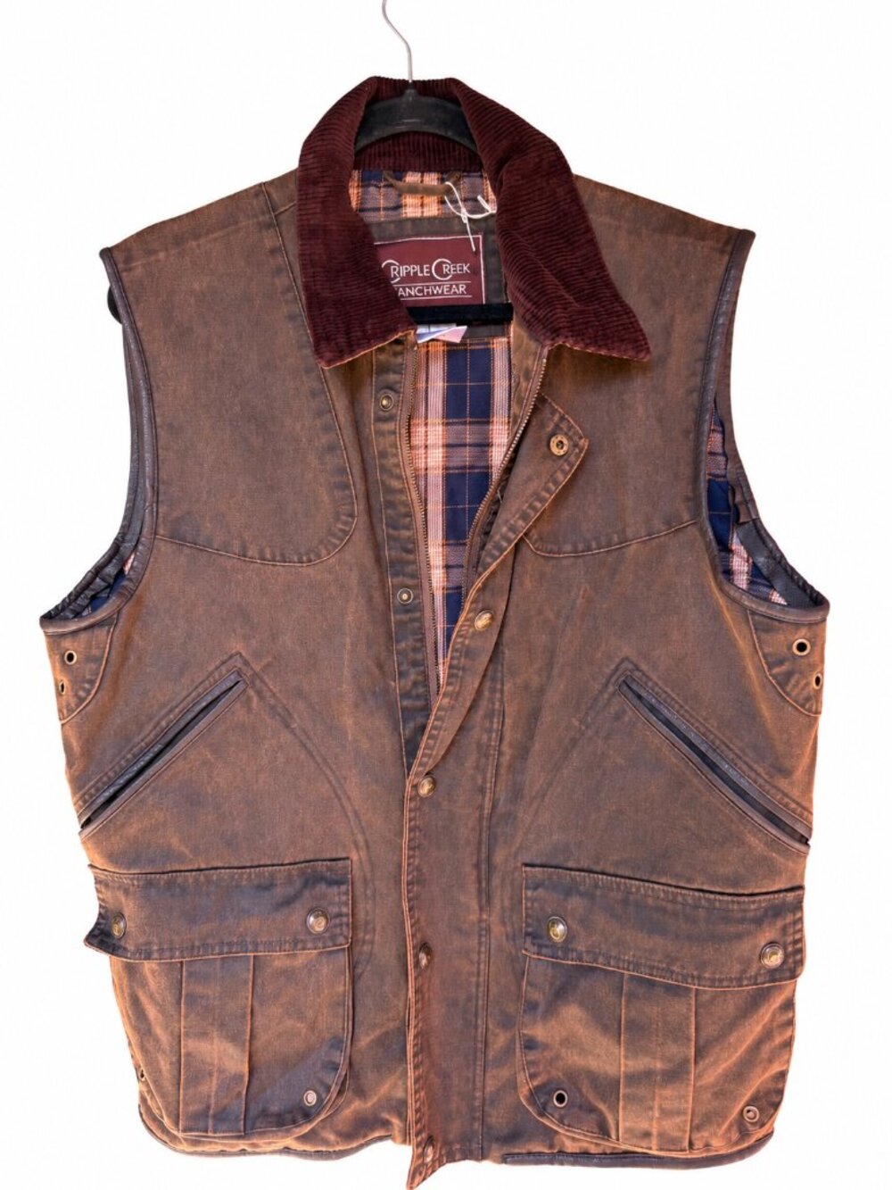 Cripple Creek CW1417 Enzyme Washed Concealed Carry Vest Chocolate L Western